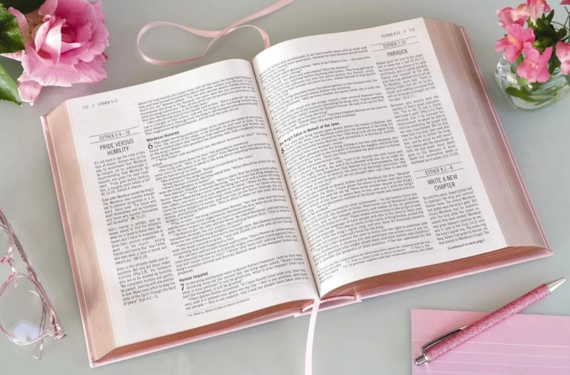 The Jesus Bible, NIV – Pink Leathersoft